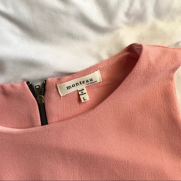 Salmon (Pink) Top with Scallop Detailing - Picture 2 of 5
